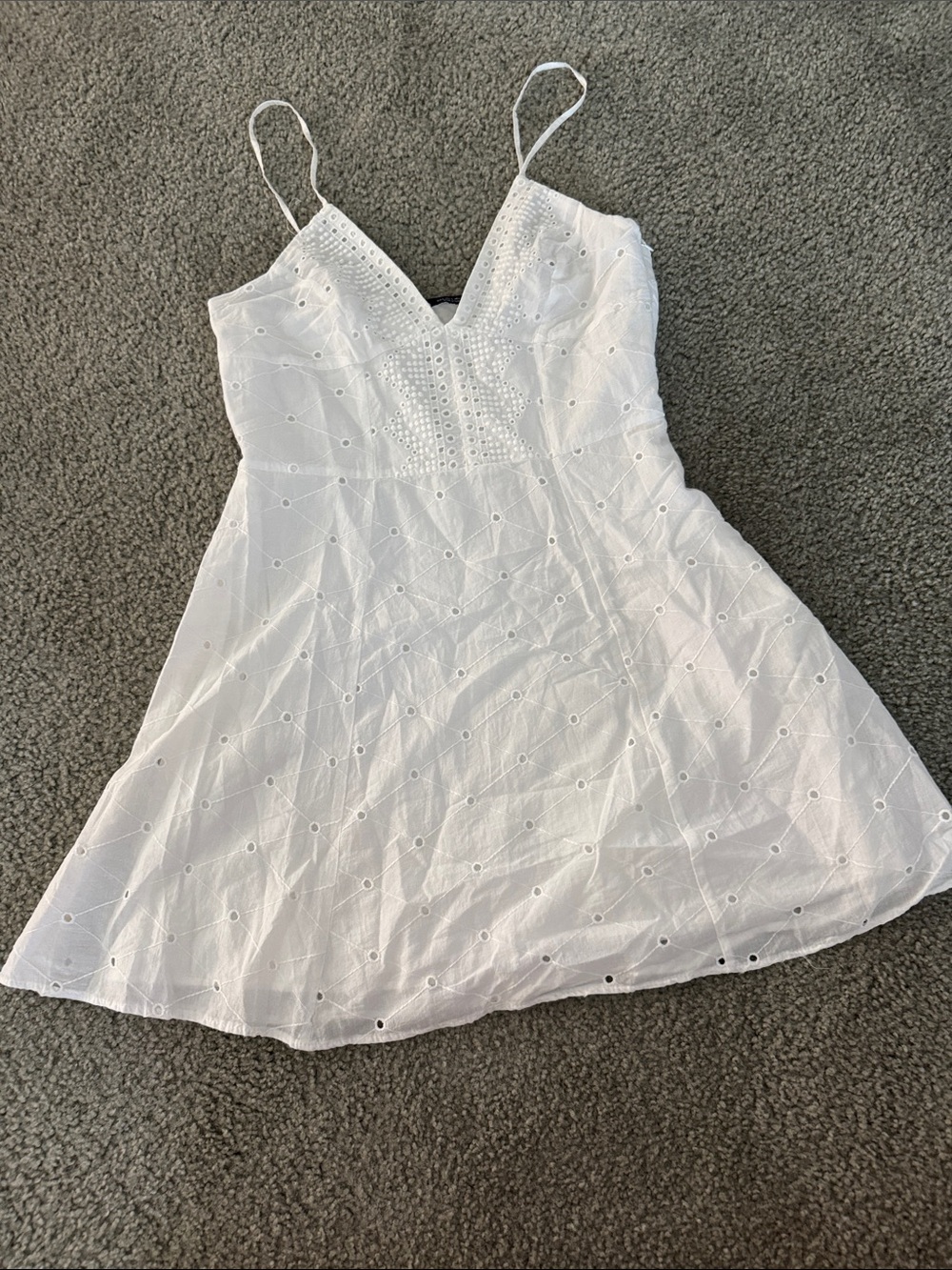 Zara White Eyelet Mini Dress